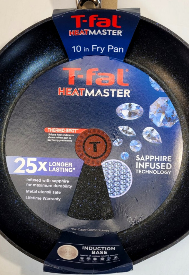 T-fal HeatMaster 10" Frying Pan | Sapphire-Infused Nonstick | Induction Safe