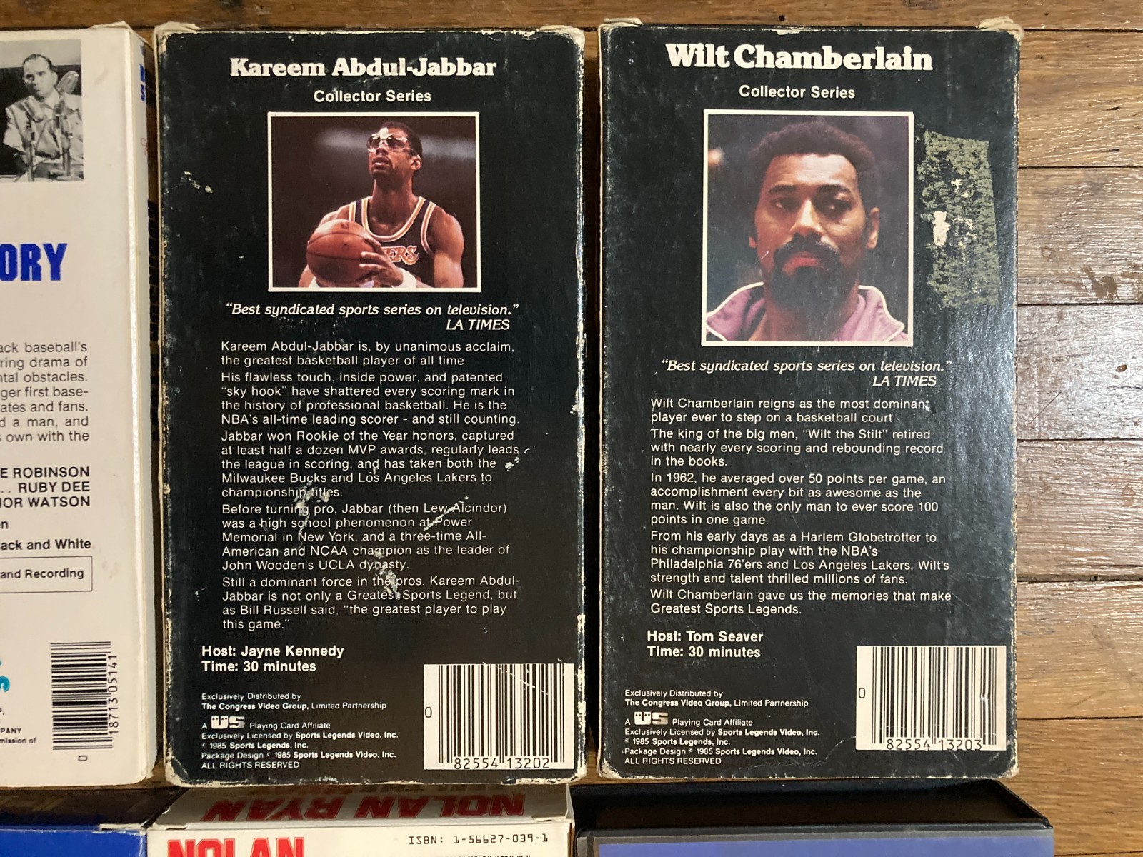 Greatest Sports Legends VHS lot of 7 Wilt Chamberlain NBA Basketball LA Lakers