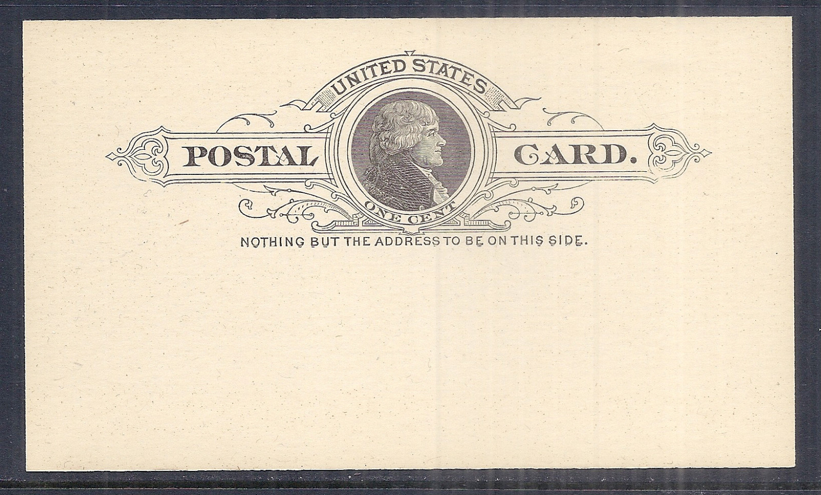 1886 US UX9 Postal Card - 1 Cent Jefferson - Mint Unused Post Office Fresh*