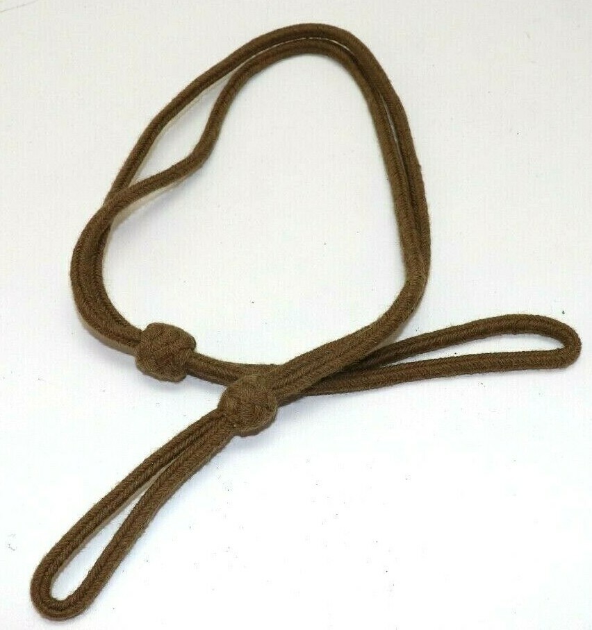 British Khaki Wool Lanyard for WWI or WWII Pistol or Revolver each E9049