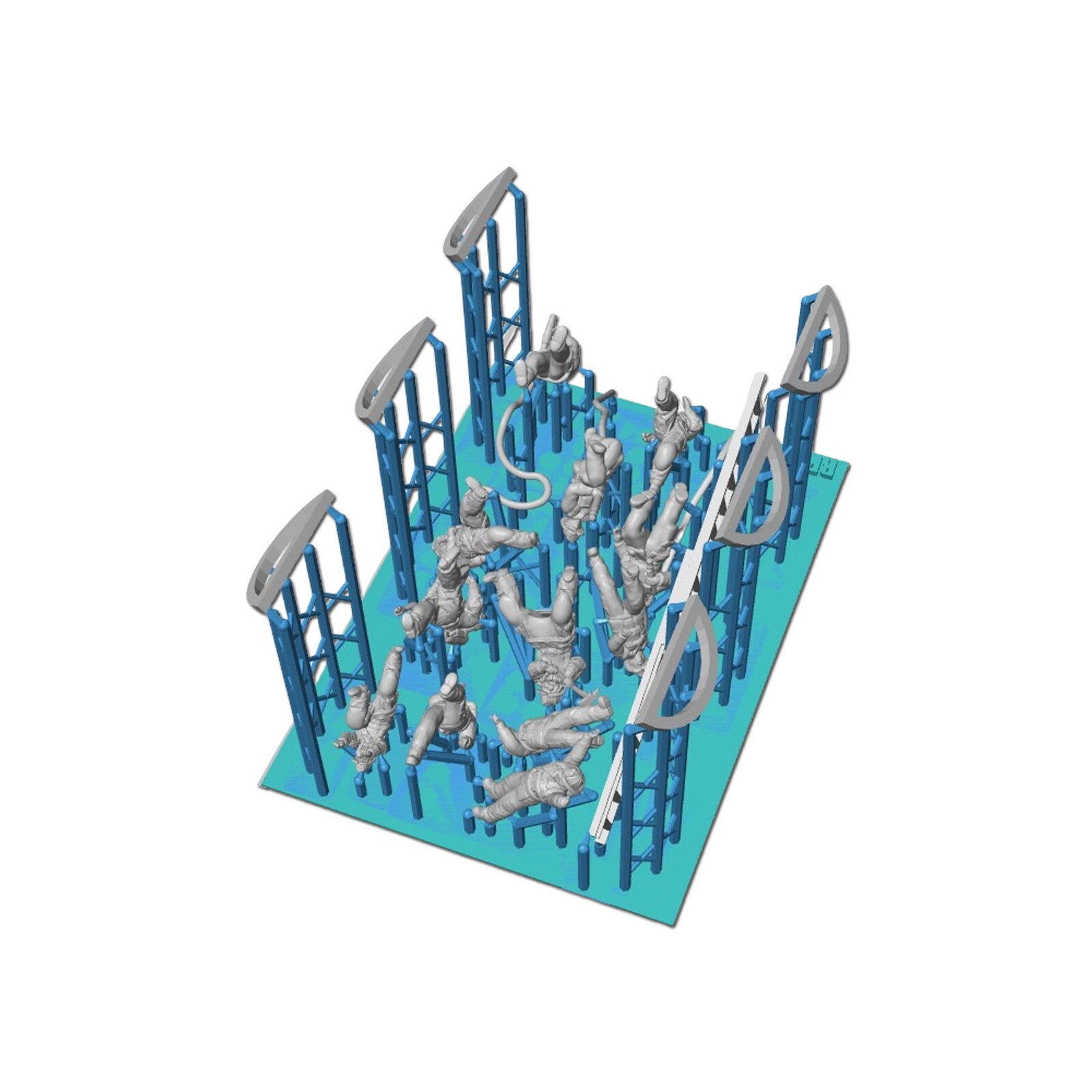 Outland Models Miniatures Firemen Firefighter Figure Set 1:64 S Scale