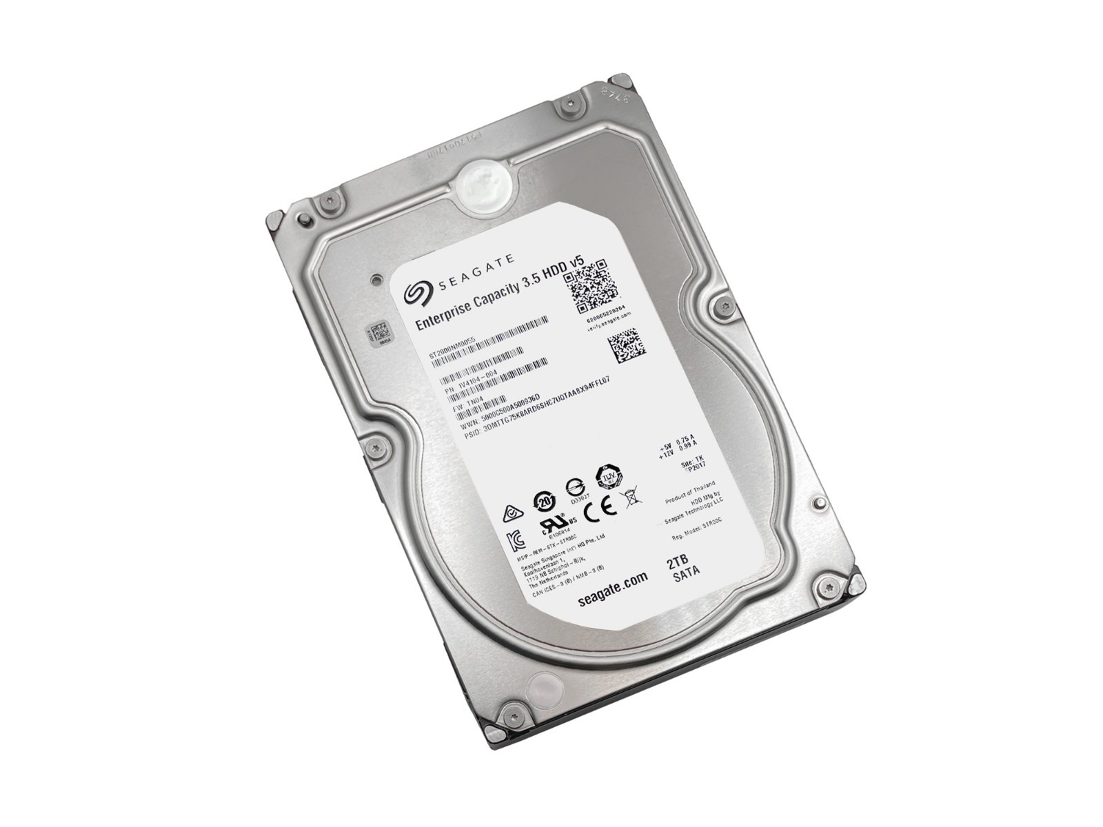Seagate ST2000NM0055 2TB 128MB 7200RPM 3.5" SATA 6.0Gb/s Enterprise Hard Drive