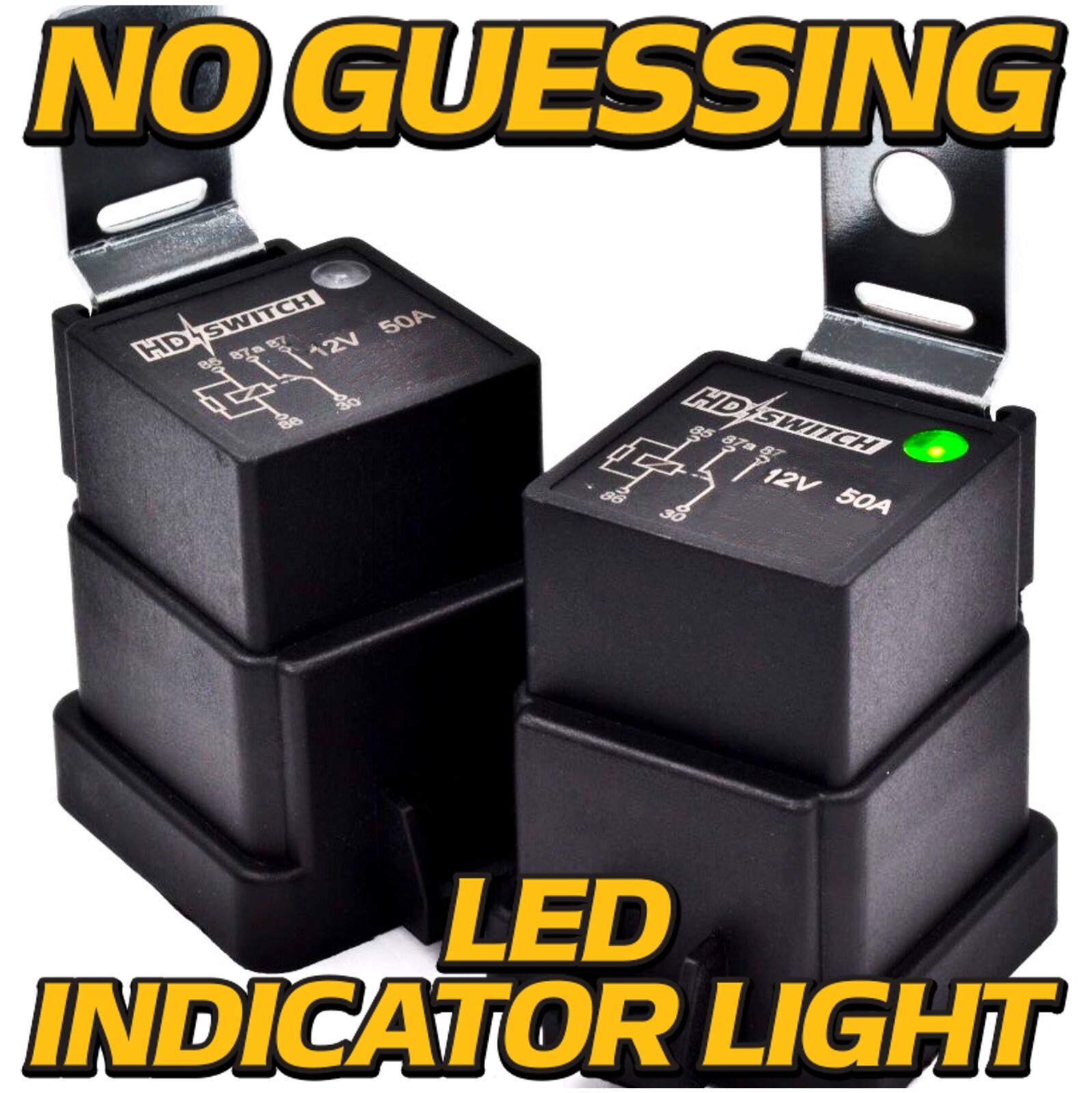 Improved Design for Hella 4RD 931 410-08 12V/40A Relay + Bracket OEM Upgrade