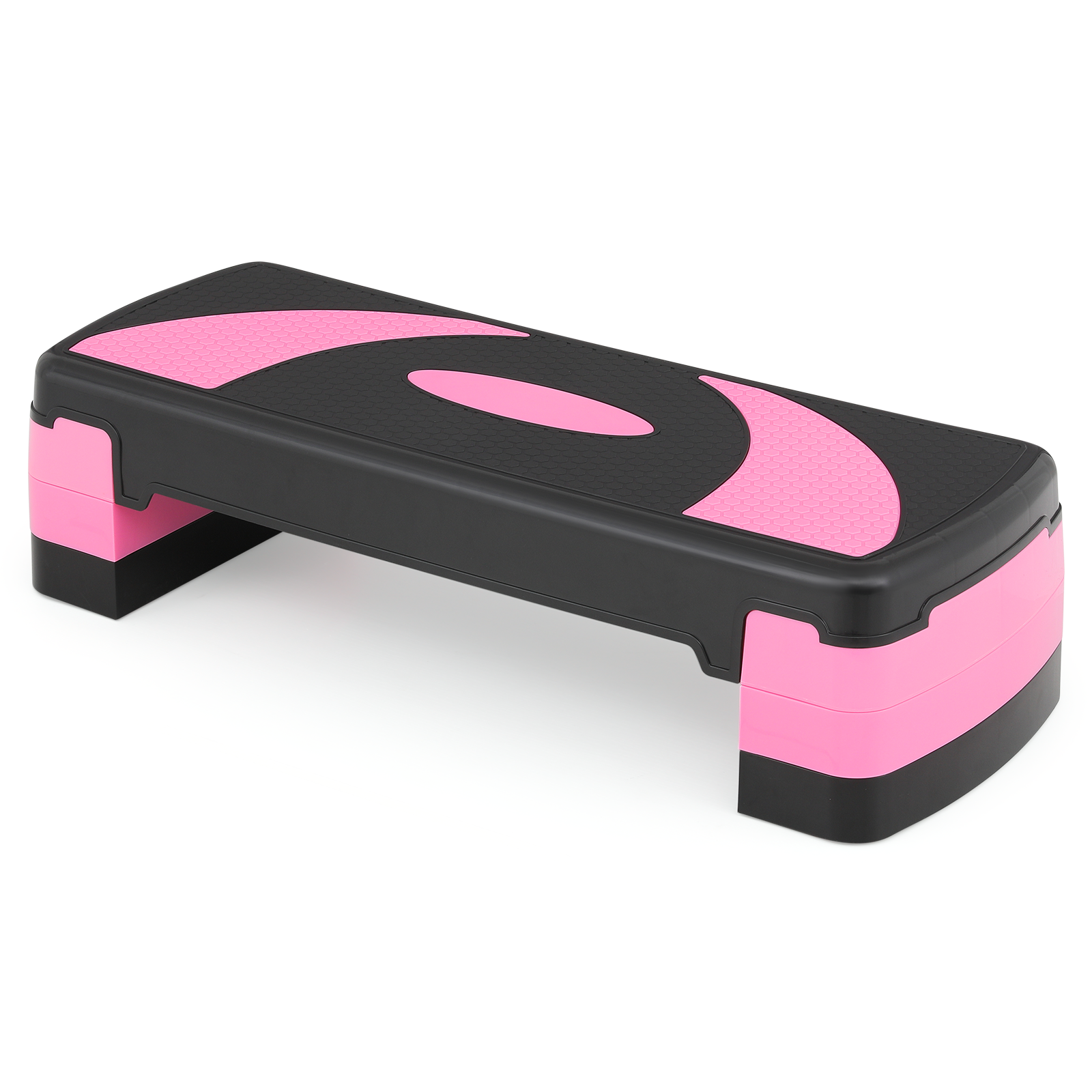 31"Exercise Aerobic Step Platform Gym Adjustable Fitness Stepper w/3 Risers Pink