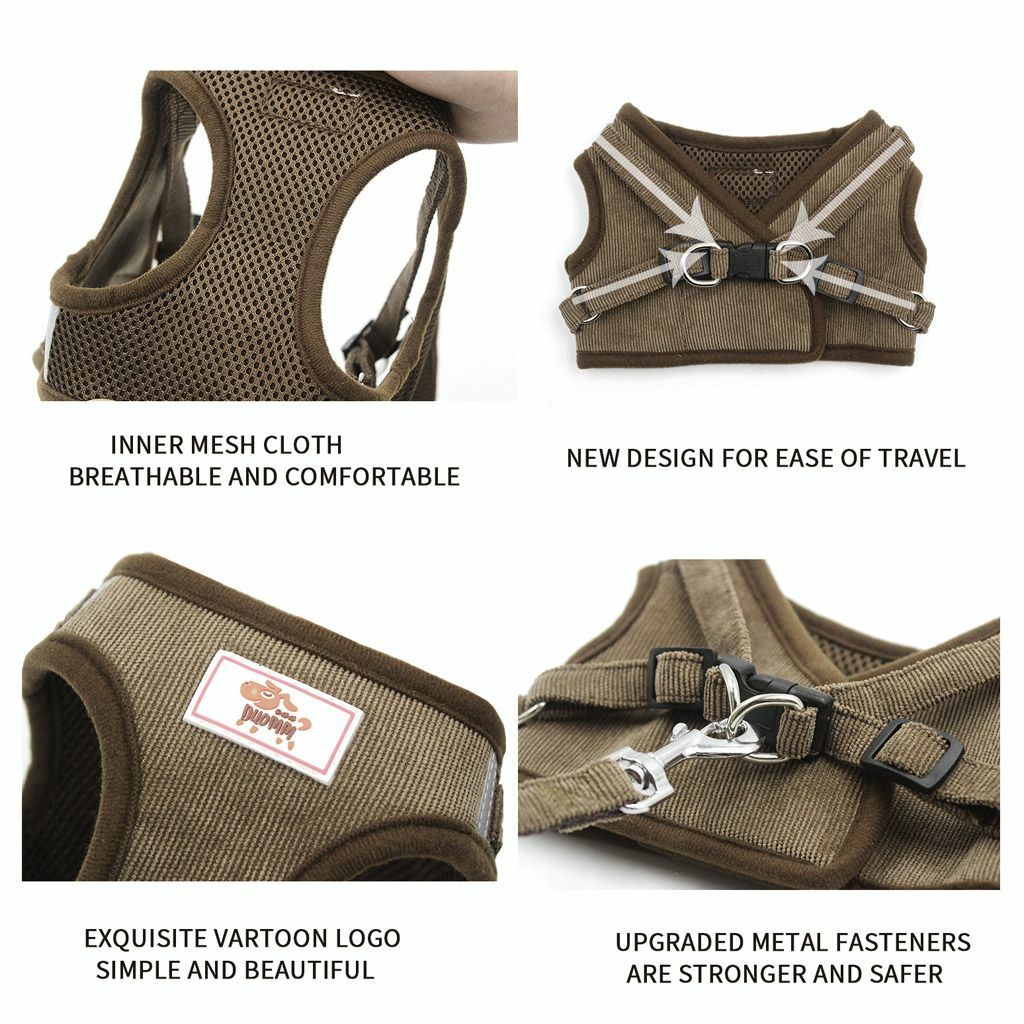 Mesh Padded Soft Puppy Pet Dog Harness Breathable Comfortable Colors XS S M L XL