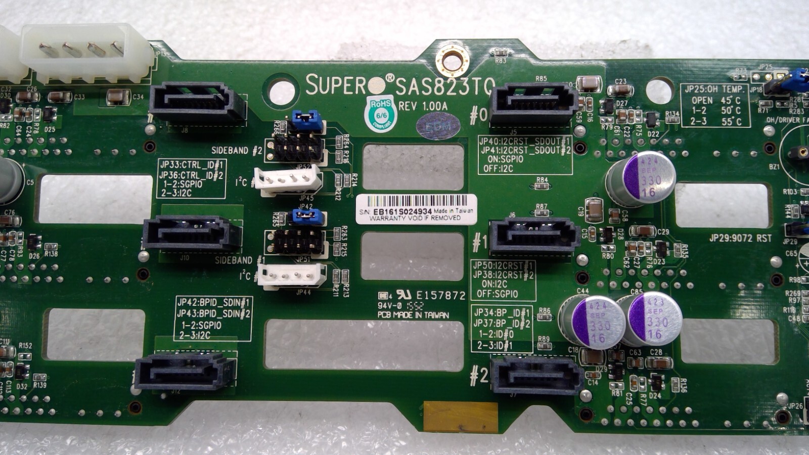SuperMicro BPN-SAS823TQ Server SAS/SATA 2U 6-Port Backplane