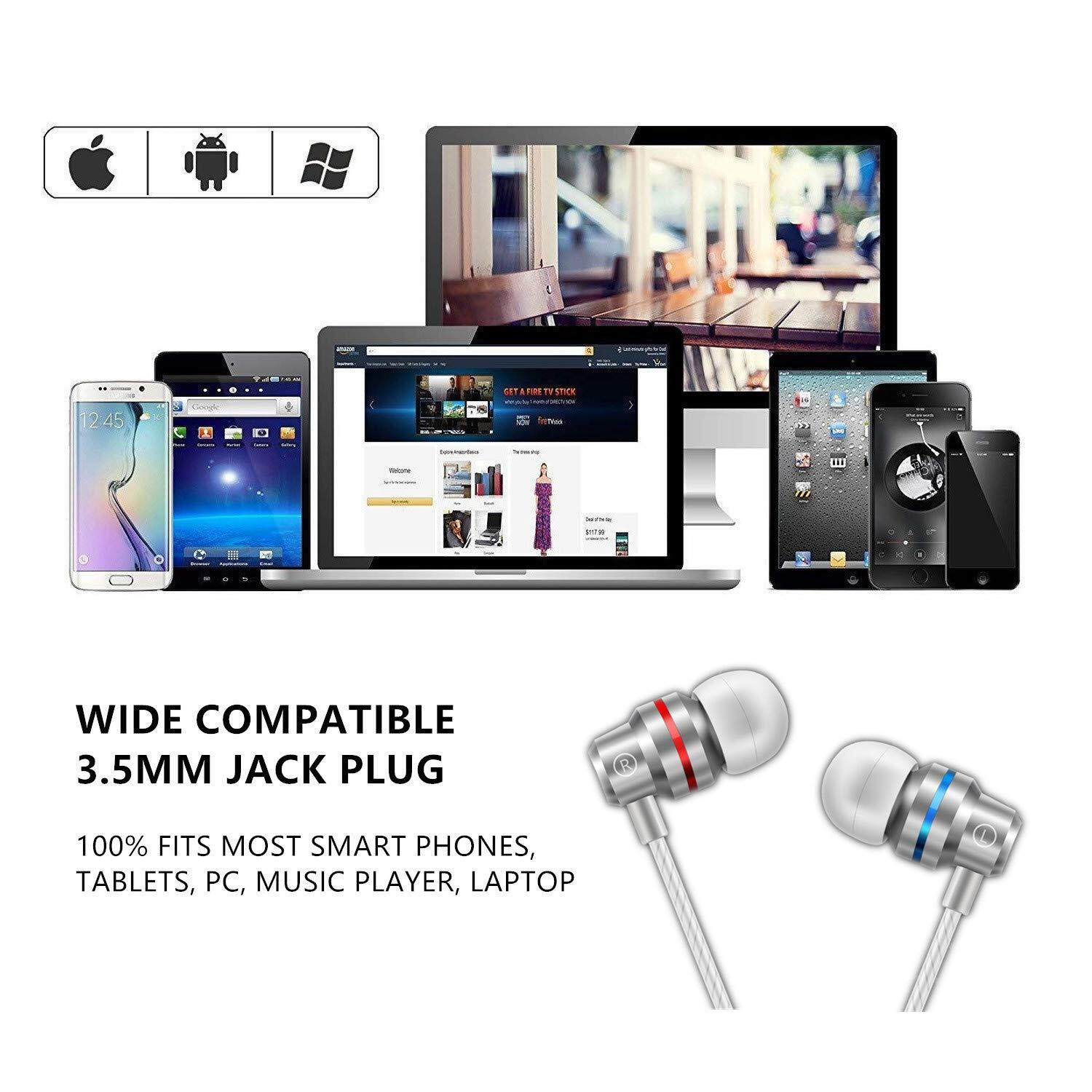 HIFI Bass Stereo Wired Earbuds Headset In-Ear Earphone Headphone MIC 3.5mm USB-C