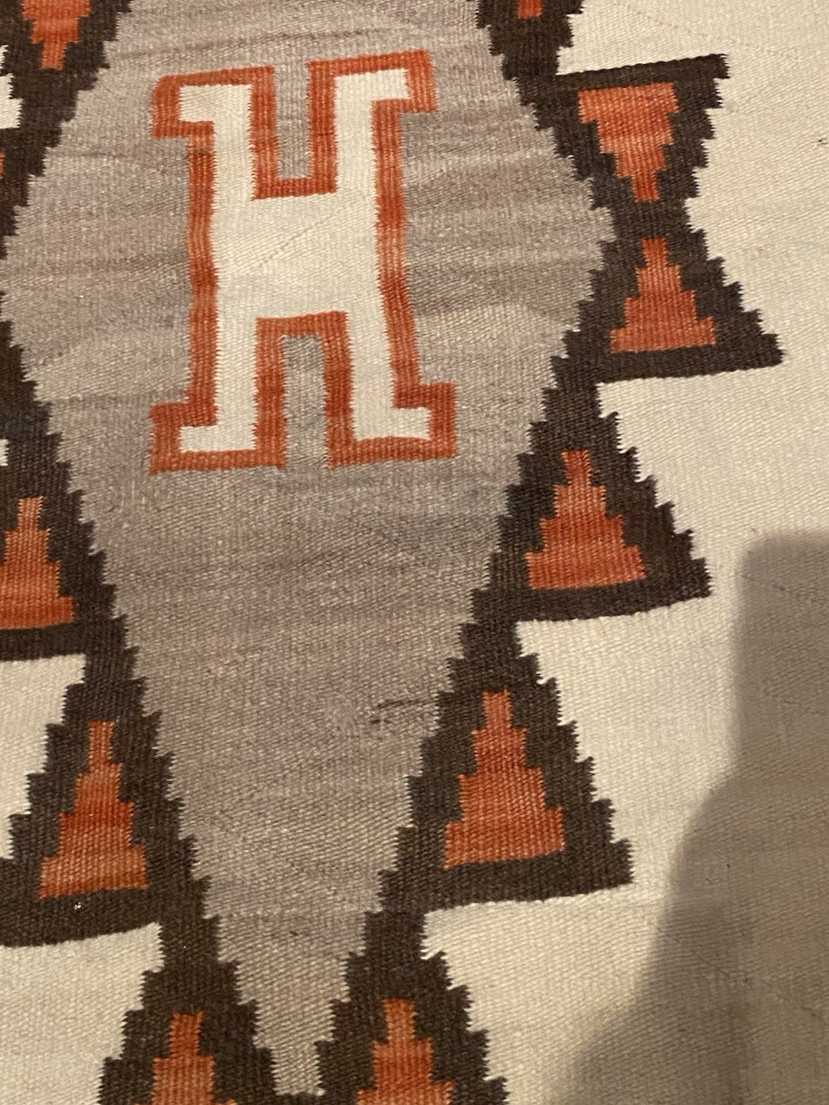 Antique Navajo Trading Post Rug Ganado Western Reservation 1915 Native American