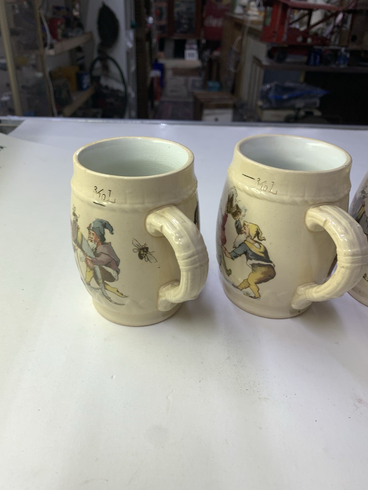 Antique Villeroy & Boch Mettlach Jug Mug Gnomes Read Description Geschutzt?