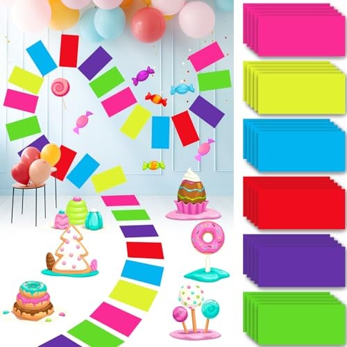 Colorful PVC Floor Stickers Candy Donut Theme Land Runway 7.9 x 4.7 Inch 30