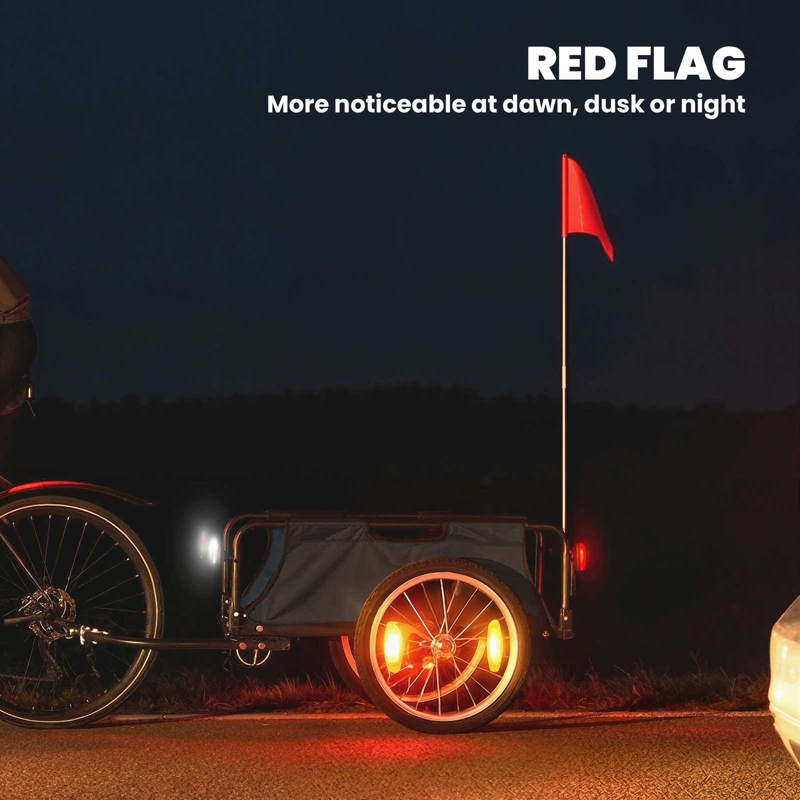 Soozier Bike Cargo Trailer with Quick Release 16" Wheels, Gray