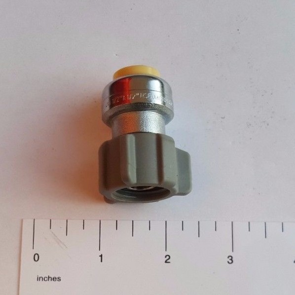 10 PIECES 1/2" PUSH FIT X 1/2" FIP FAUCET STRAIGHT CONNECTOR, LEAD FREE BRASS