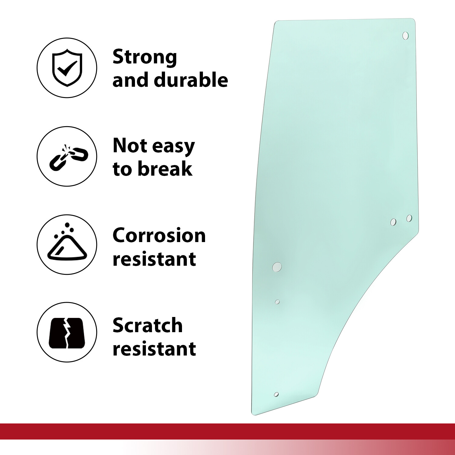 Left Cab Door Glass For John Deere 5075M 5080 5090 5100 6115 6140++ #R198624