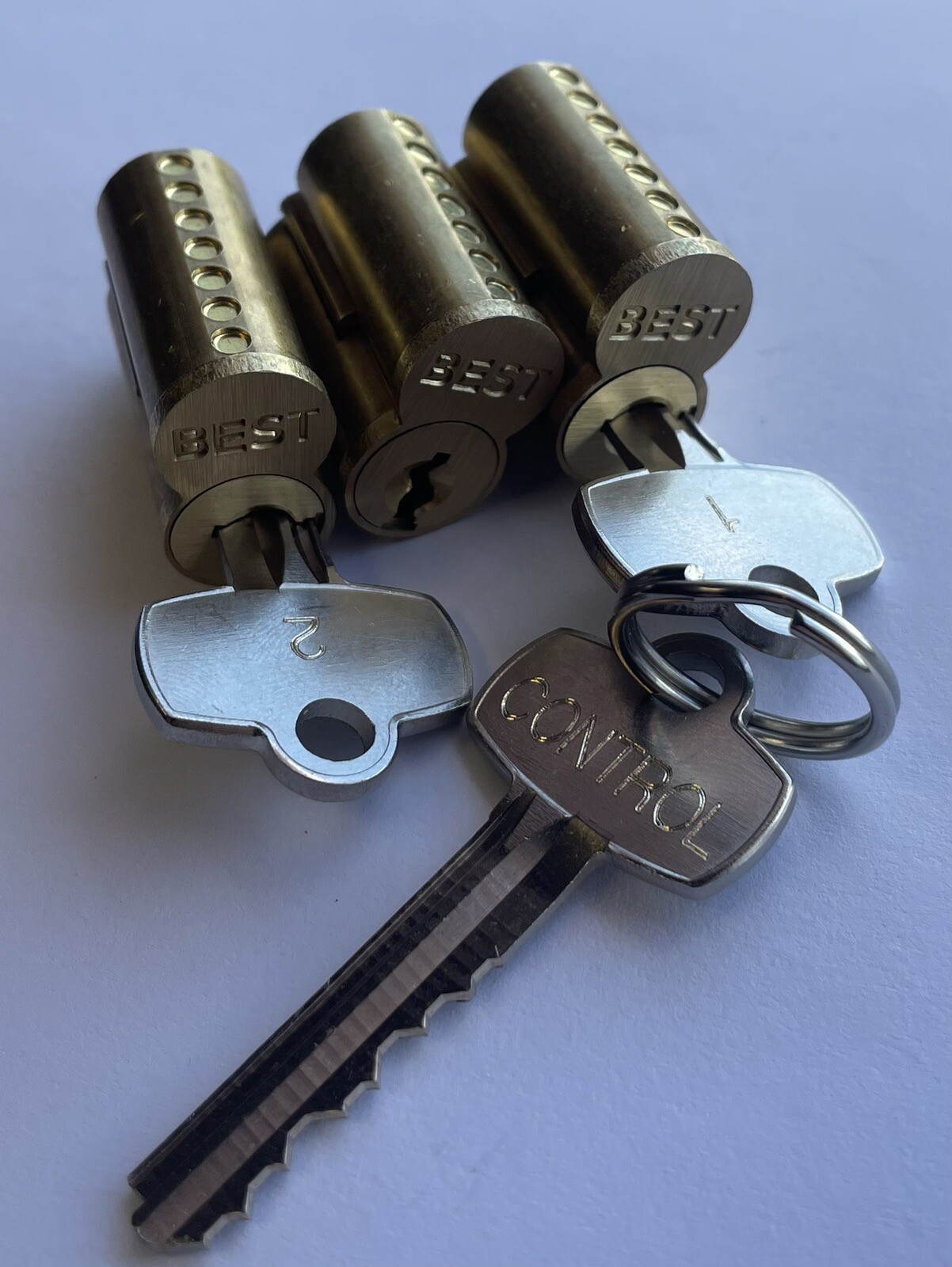 BEST SFIC 7-Pin Core Keyed I/C Lock 3-Keys IC Key Cylinder Commercial Lock Plug