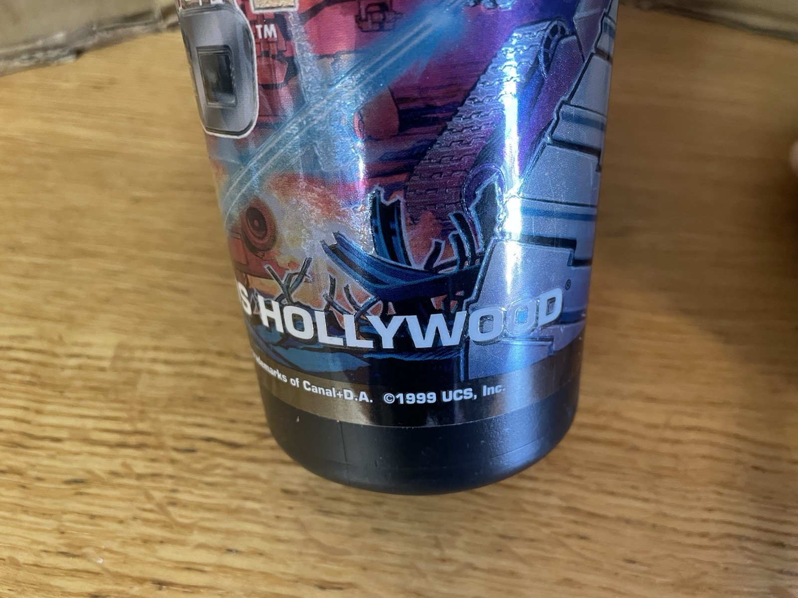 Vtg Terminator 2 T2-3D T800 Head Straw Cup Universal Studios Hollywood 1999