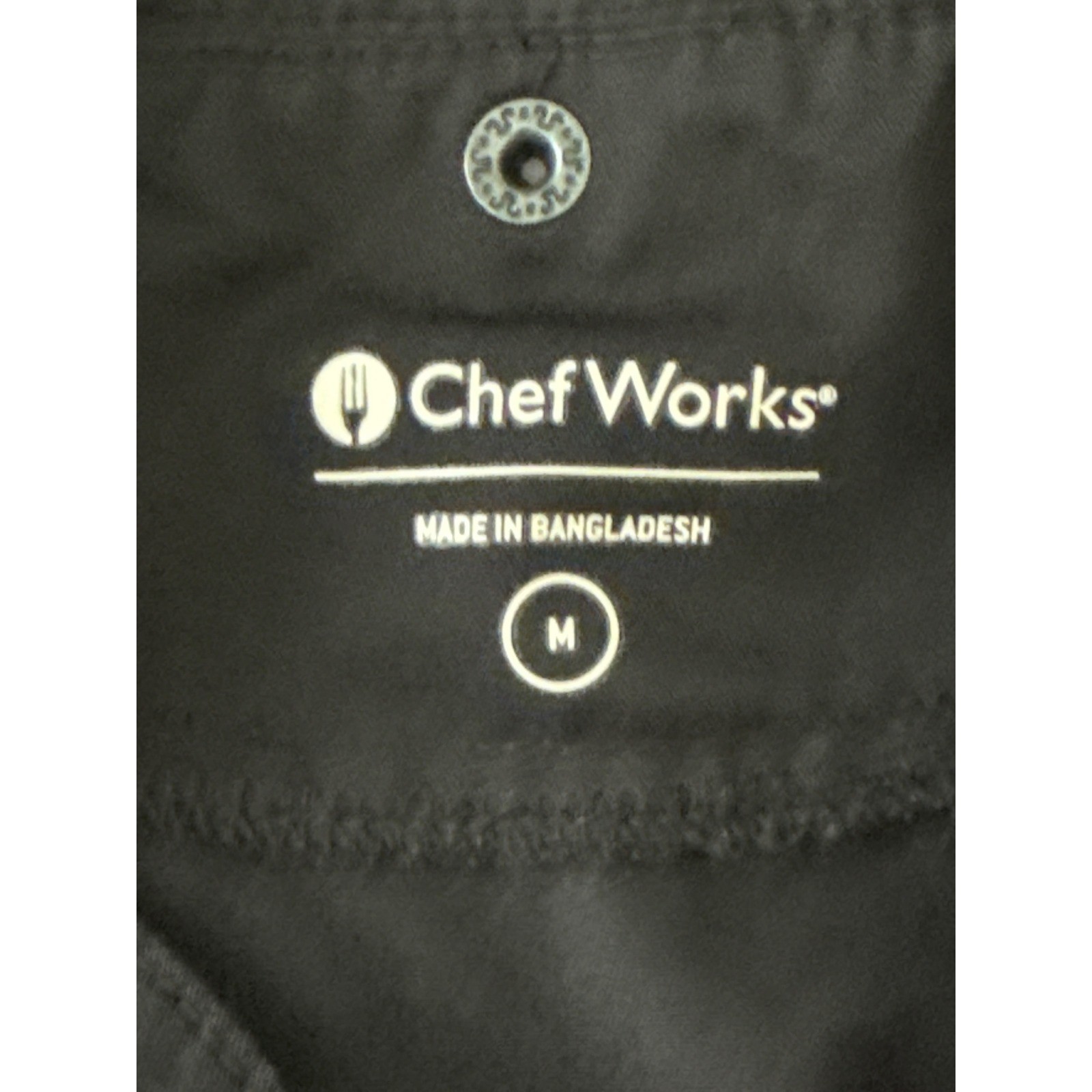 Chef Works Black Short Sleeve Chef Coat Jacket Uniform Size M