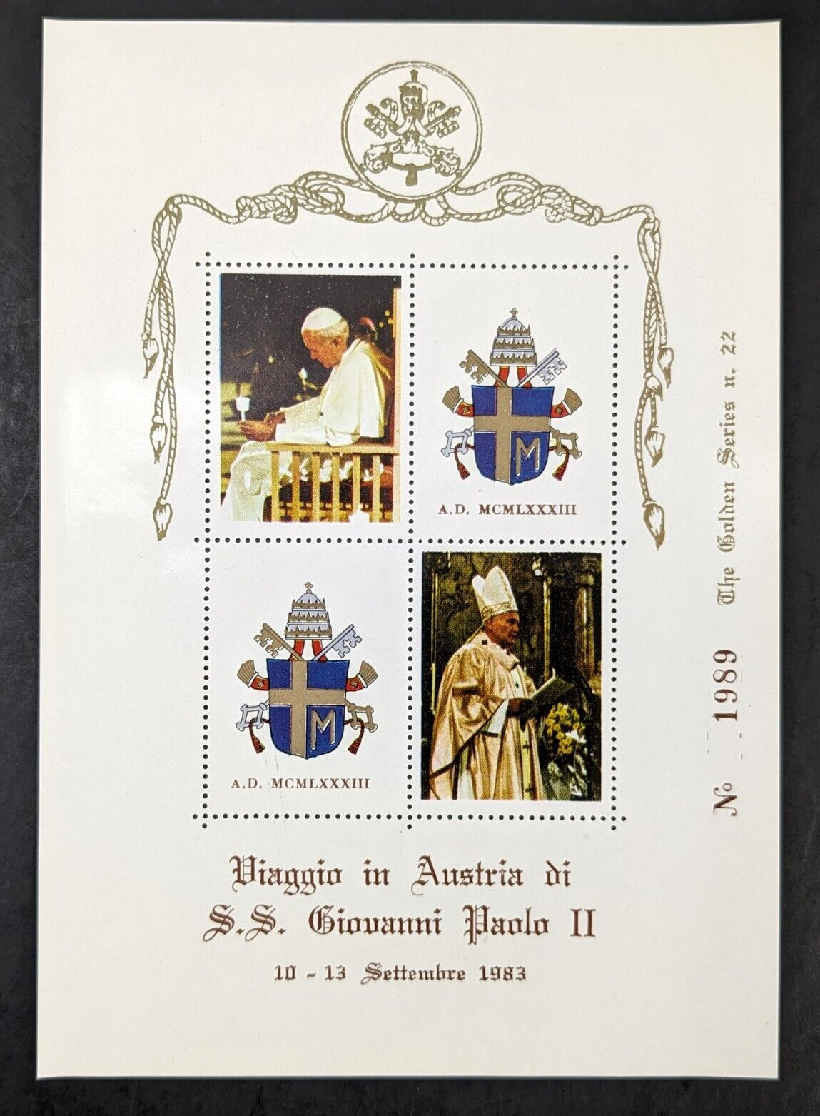 Pope John Paul II, The Golden Series Trip to Austria, 6 Covers Plus Stamps