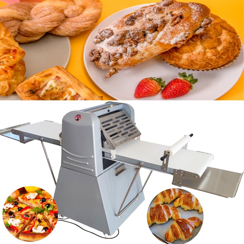 1-50mm Commercial Foldable Danish Pastry Machine Bakery Dough Pressing Equipment