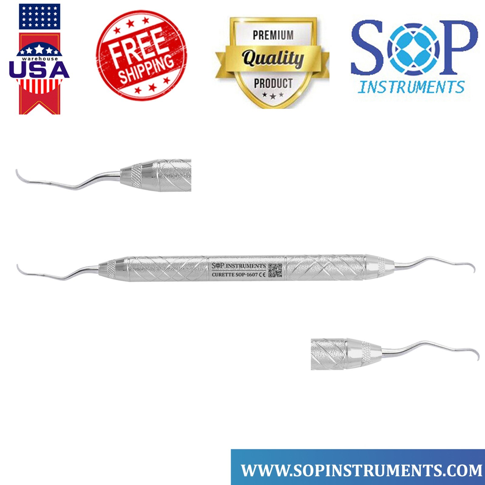 Dental Gracey Curette 13/14 Periodontal Scaler Hollow Handle Curettes Instrument