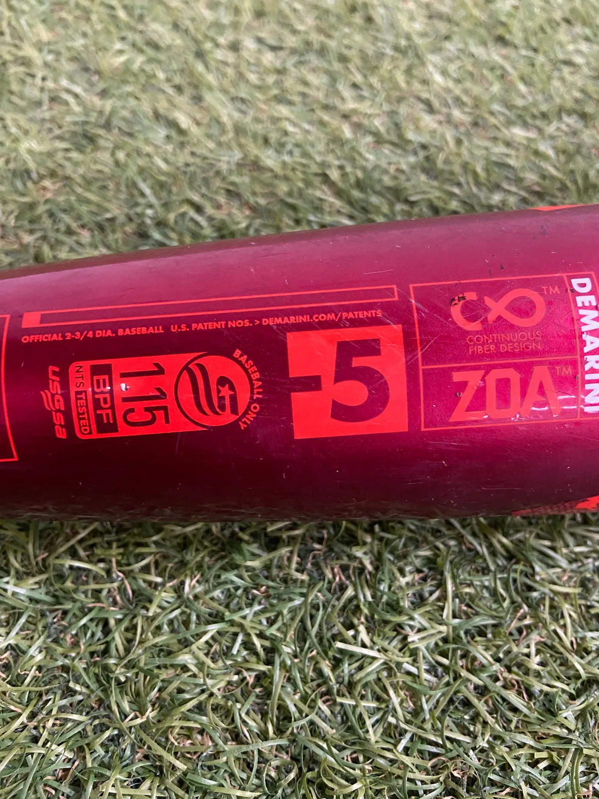 2024 DeMarini Zoa Composite Bat USSSA Certified (-5) Composite 25 oz 30"...