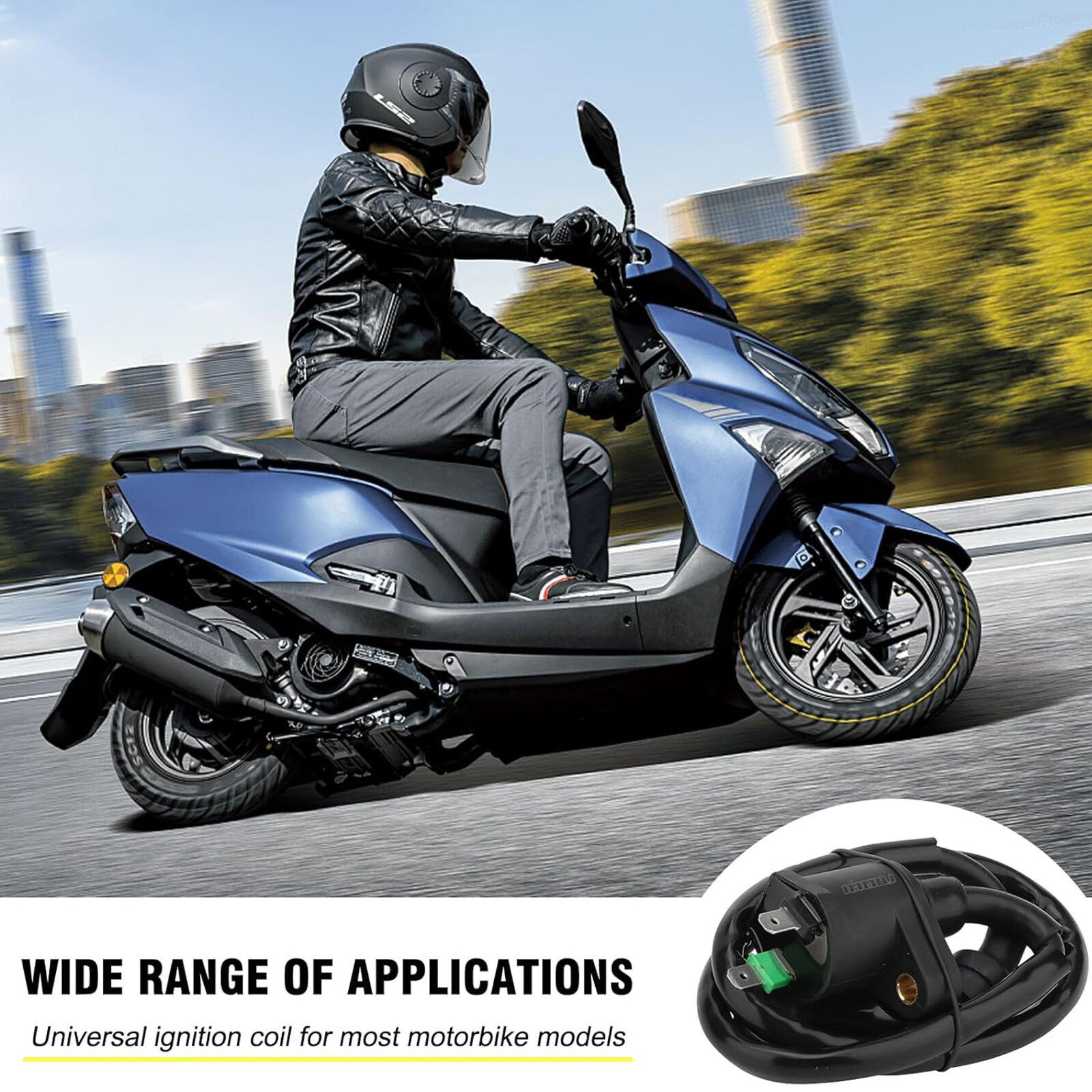 NIBBI Ignition Coil For GY6 50cc-250cc QMJ/QMI157 Go-Karts Mopeds ATV Dirt Bike