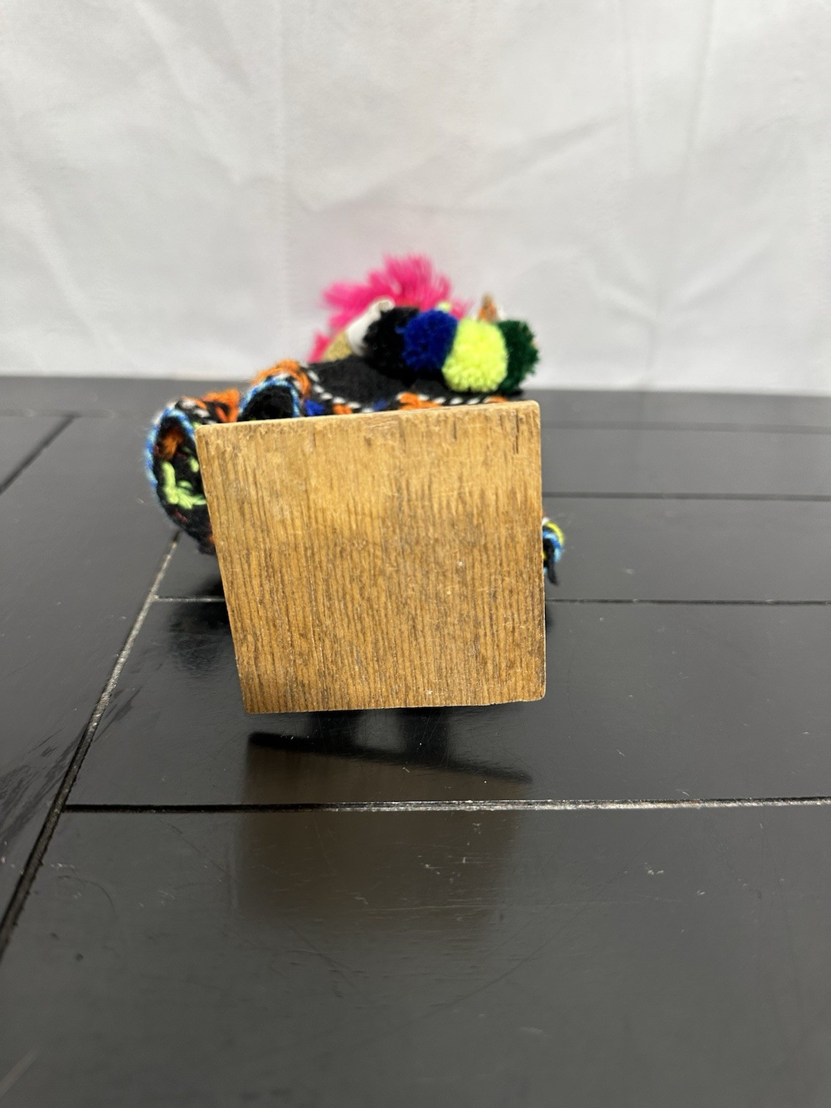 Vintage Peruvian Doll Handmade Peru Woven Cloth Hand Painted Folk Art