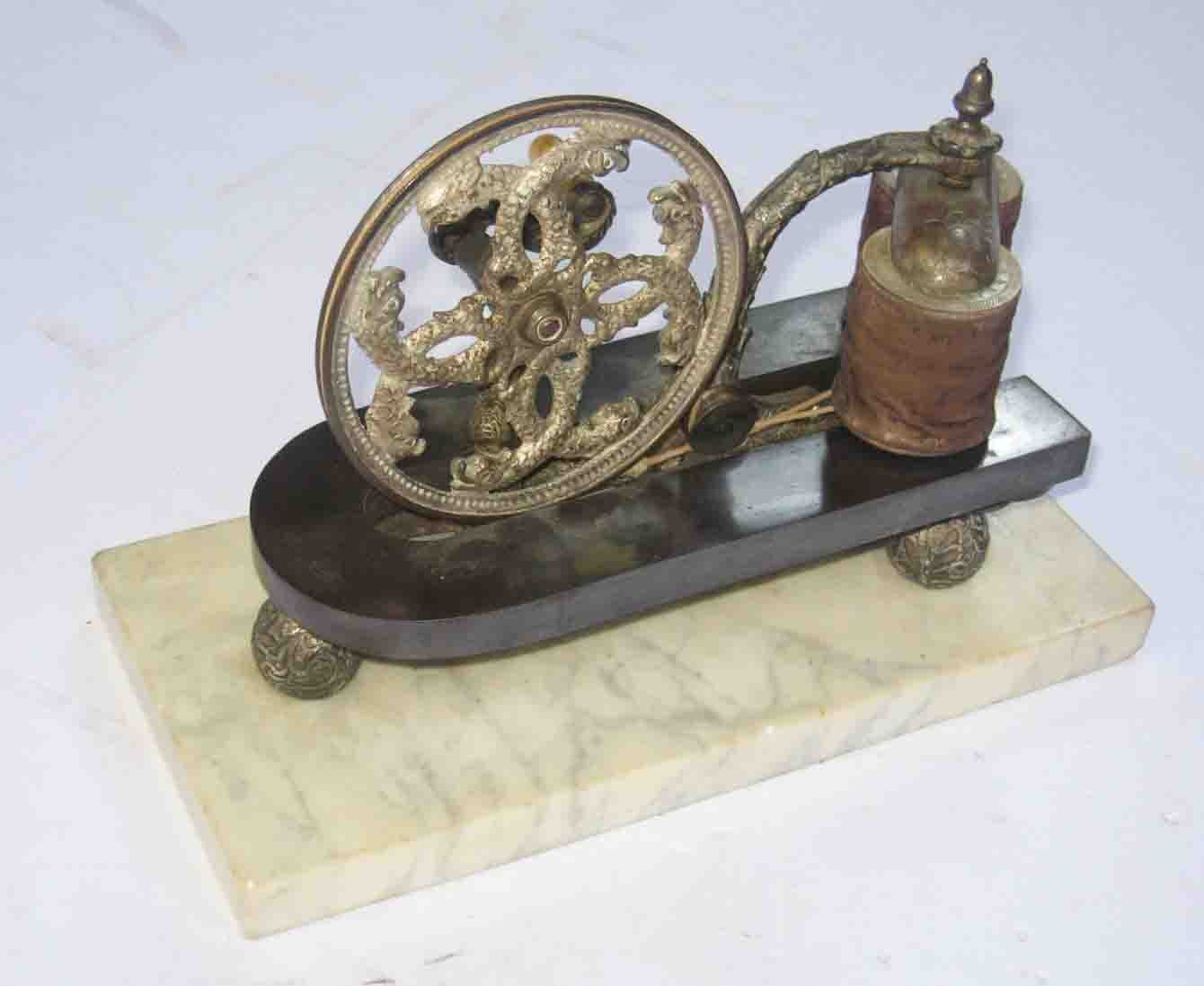 c1850 Marble Base QUACK MEDICAL Electricity GENERATOR by BOURNE & TAYLOR -LONDON