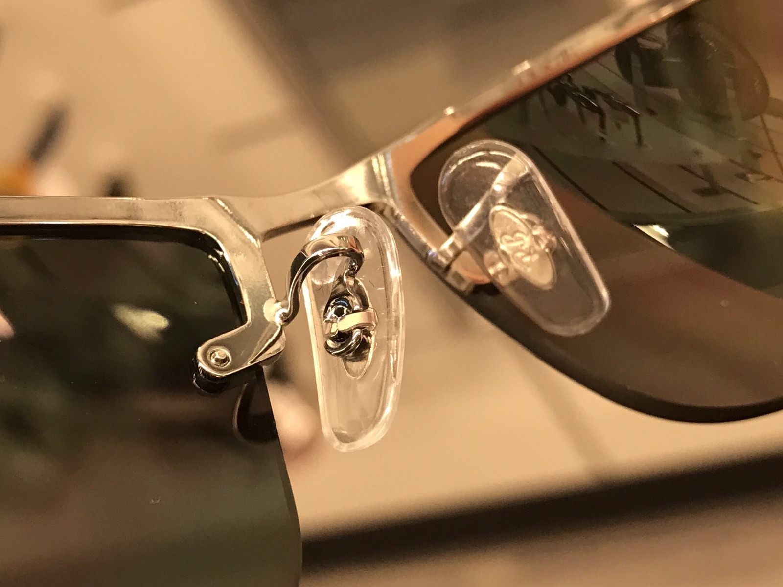 New Replacement 2pc Nose Pads Ray Ban Eye Glasses Sunglasses Crimp On USA Seller