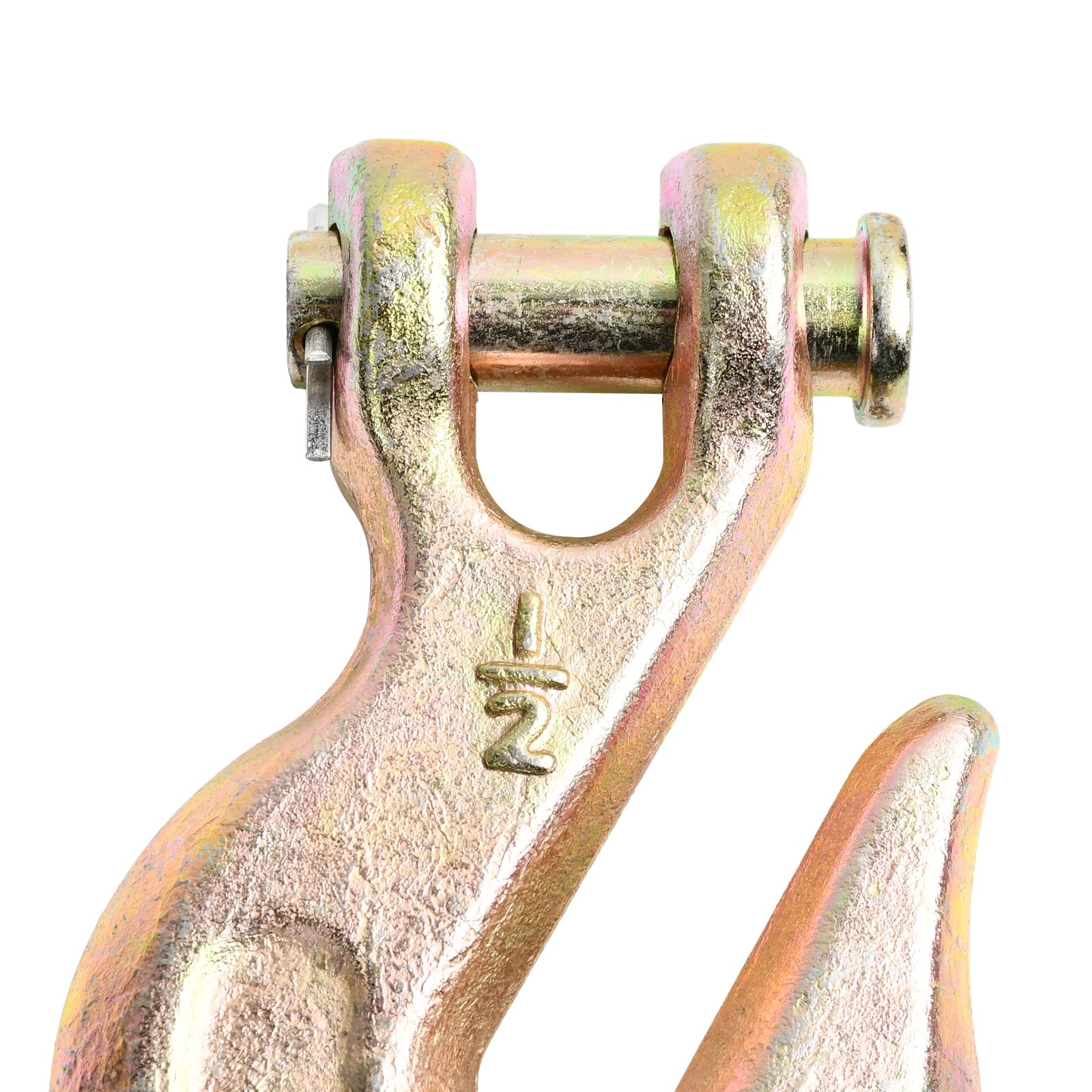 2PCS 1/2" G70 Clevis Grab Hooks Chain Hook Tie Down Towing Flatbed Truck Trailer