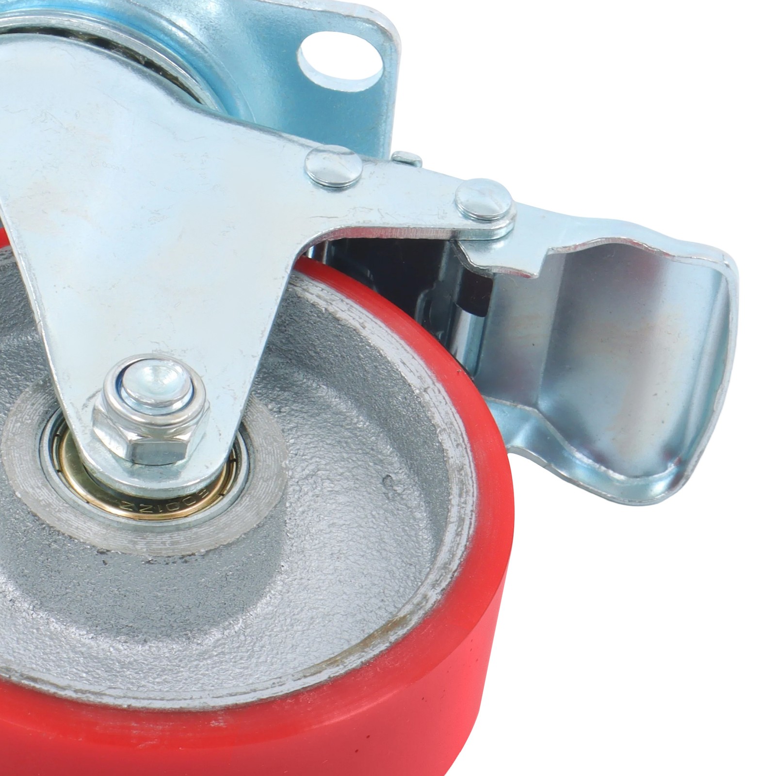 4 Pack 4 Inch Polyurethane Heavy Duty Swivel Caster Wheels With Brake Galvanized