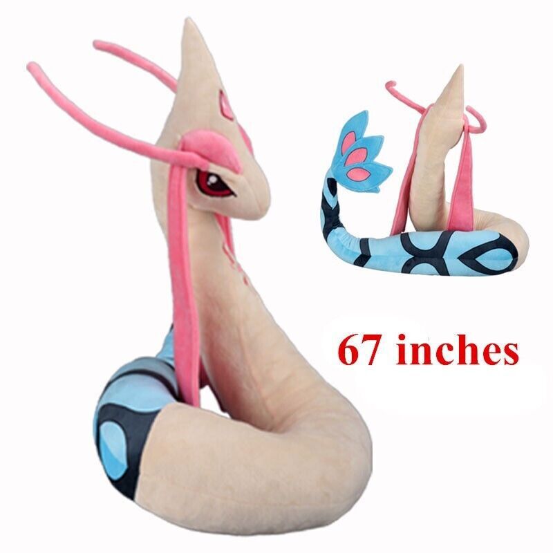 66'' Milotic Giant Plush Doll 170cm Stuffed Cotton Pillow Anime Toy Xmas Gift