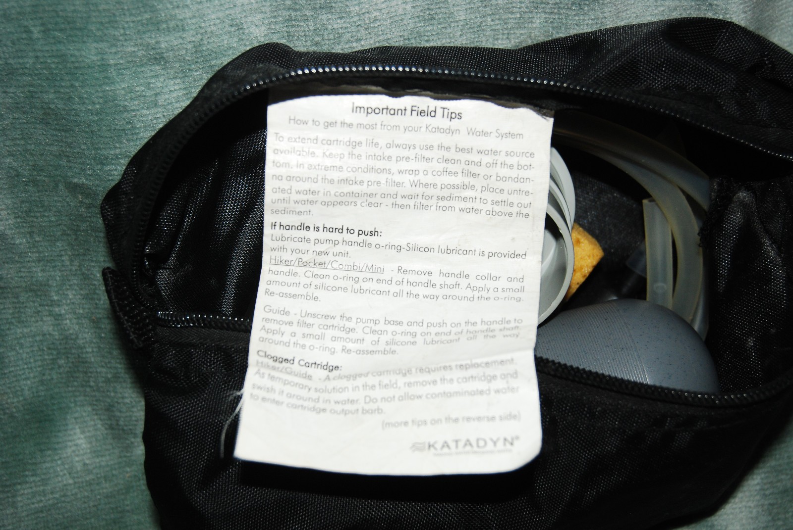 Katadyn Hiker Portable Pump Water Filter - Excellent Condition