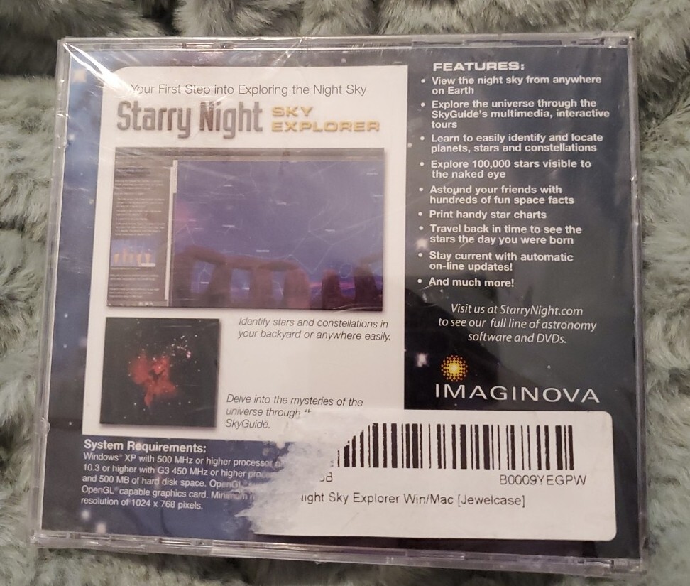 Starry Night Sky Explorer Imaginova Astronomy 2005 PC Windows XP CD-Rom