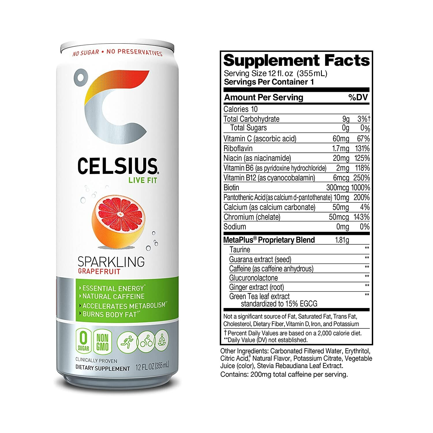 CELSIUS Sparkling Fitness Energy Drink, Zero Sugar, 12oz | Variety Pack, 12 Cans