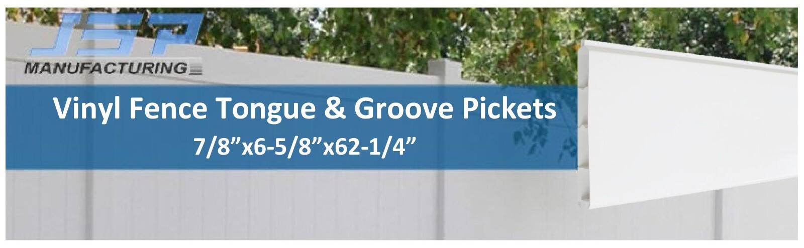 15 pack of 6ft Vinyl Privacy Fence Tongue & Groove Pickets 7/8"x62-1/4"
