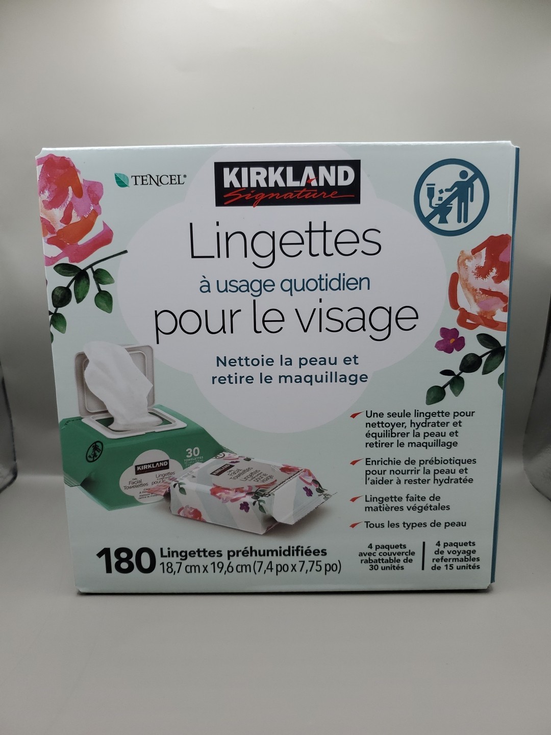 Kirkland Signature Daily Facial Towelettes Makeup Remov 180Ct US SELLER BB 02/28