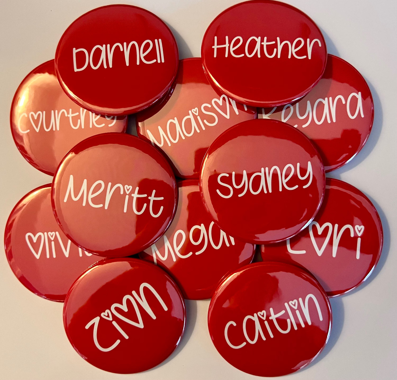 CUSTOM PINBACK BUTTONS Four sizes! Pin Customized Personalized Create Your Own