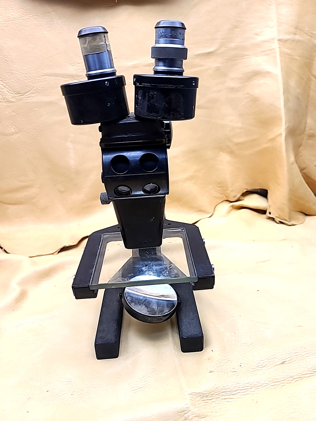 Antique Bausch & Lomb Metallurgical Microscope w/ Illuminator Scientific Lab