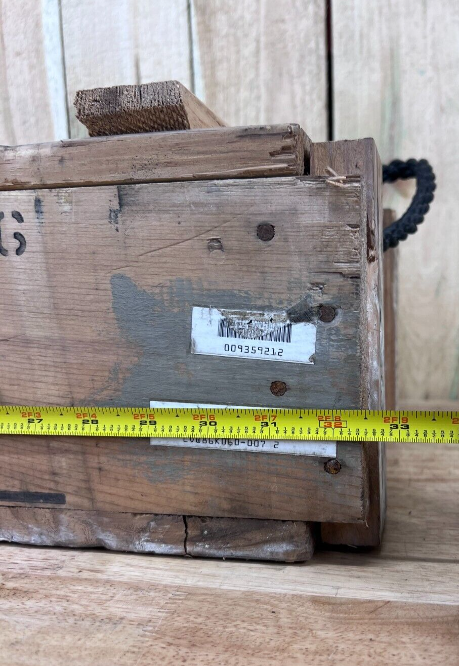 Wooden Surplus Ammo Crate M2 M30 Mortar Explosives Box U.S. Military Munitions