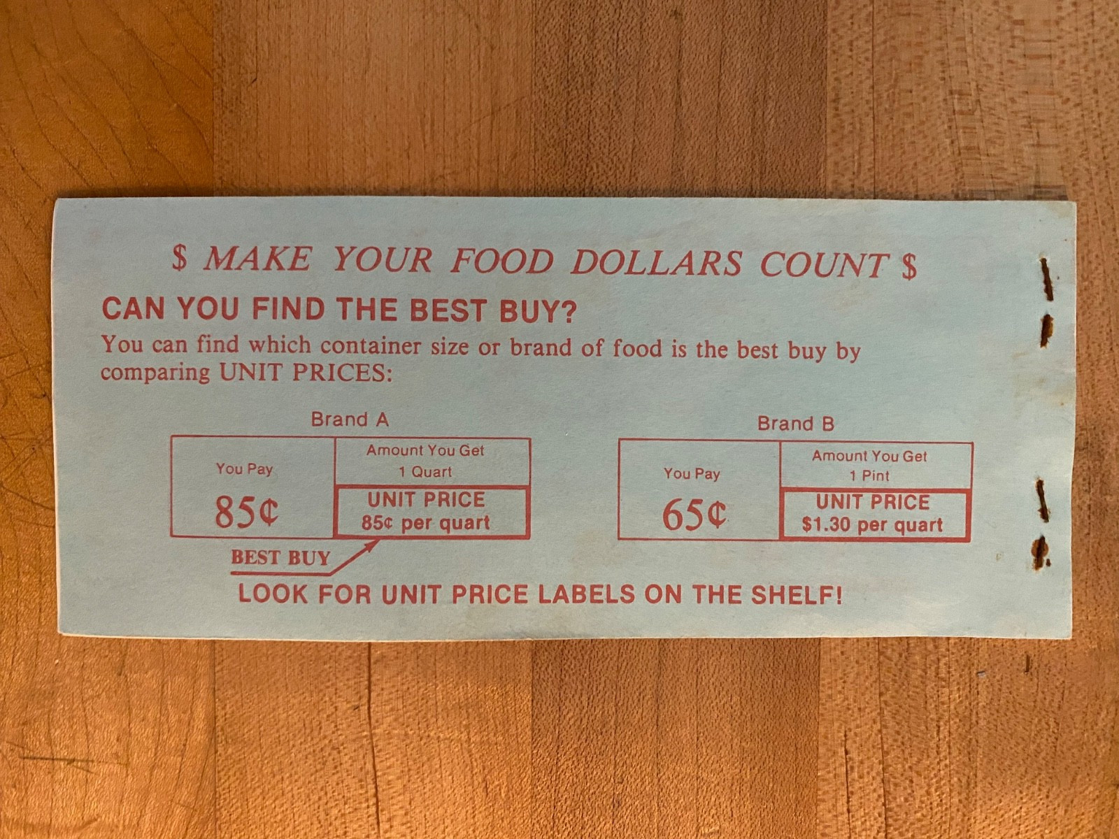 $65.00 - Food Stamp Coupon Book With TWO (2) $10.00 Coupons from 1994, M/C "H".
