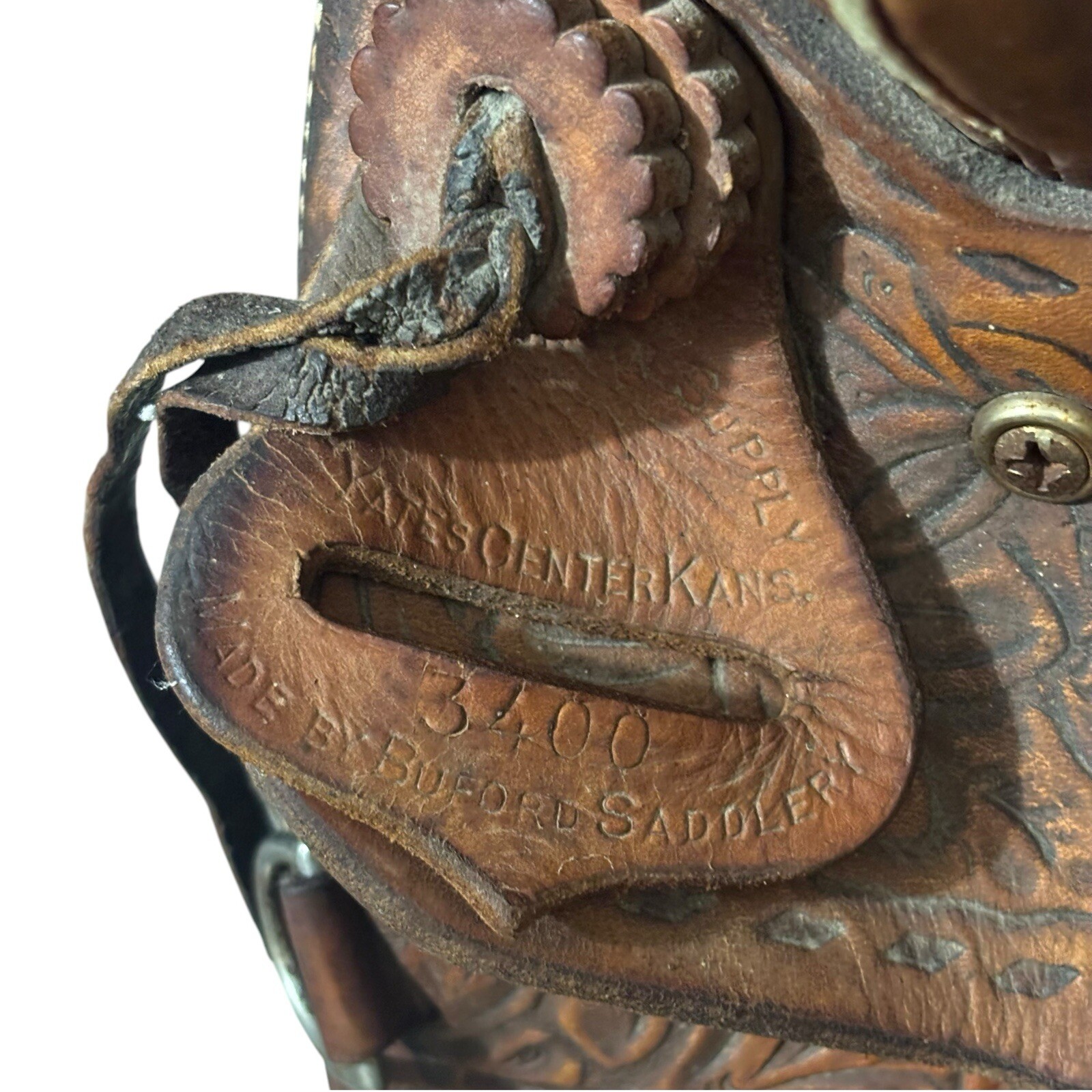 Antique Rider Buford Barrel Saddle 14” Western Rodeo Oil Kansas KS