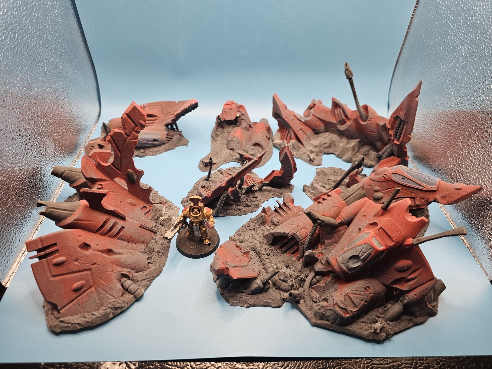 40K Eldar Aeldari Crashed Vehicle Terrain Set (UNPAINTED) Read Description