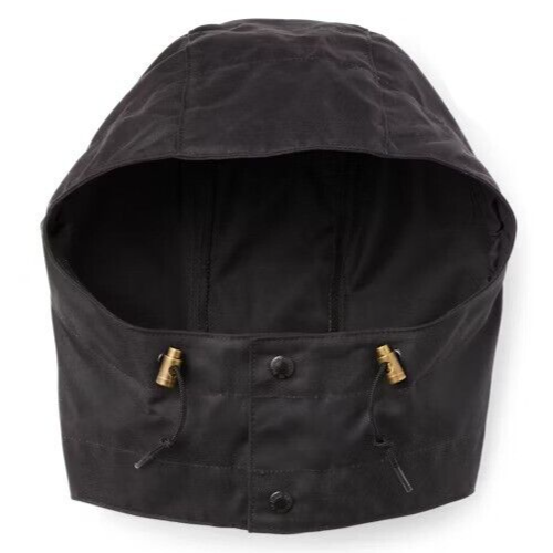 Filson Tin Cloth Hood 20232843 Cinder Grey Black Waxed Removeable Replacement