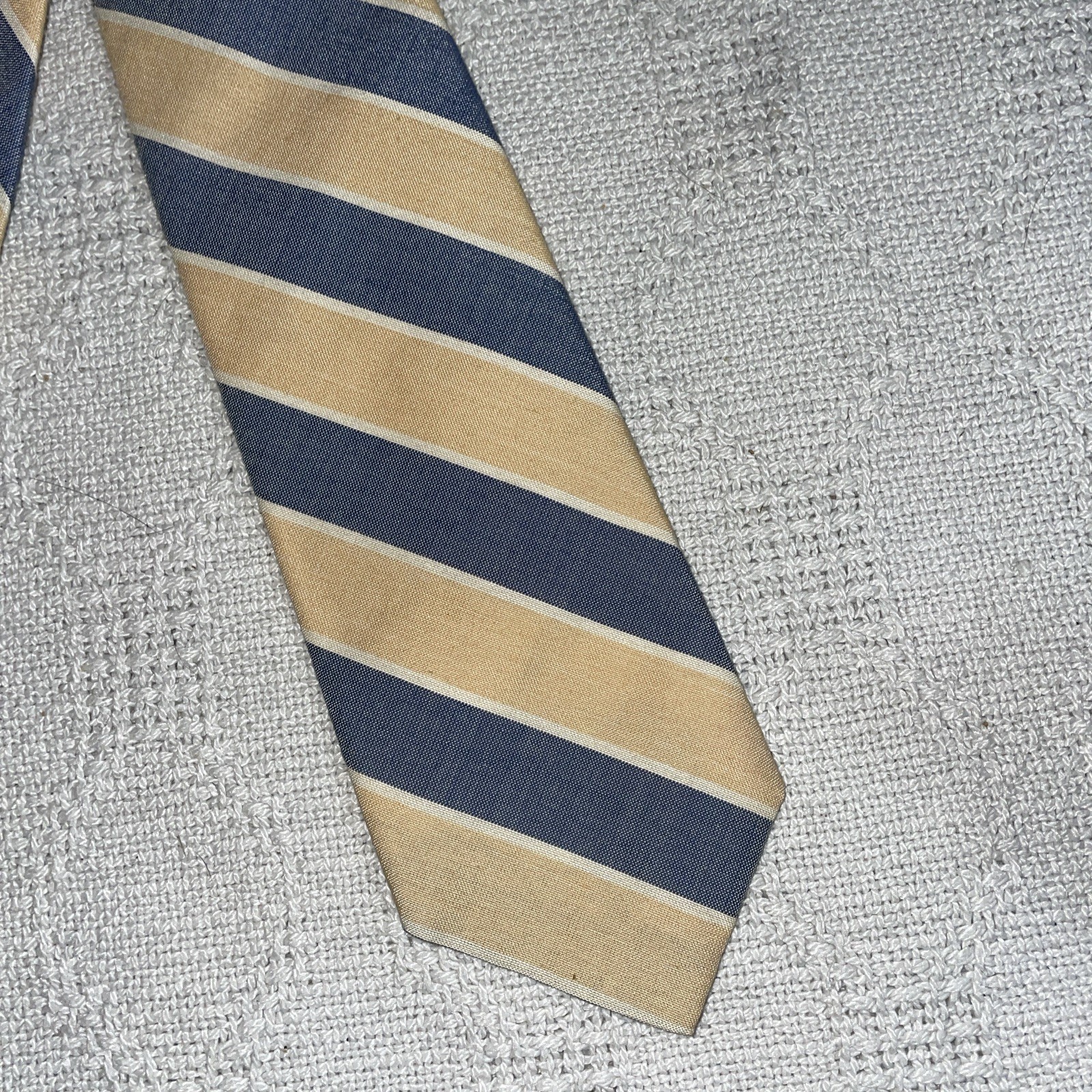 Polo Ralph Lauren Dress Tie Boys Size 52” 3” Gray Yellow Repp Business Church