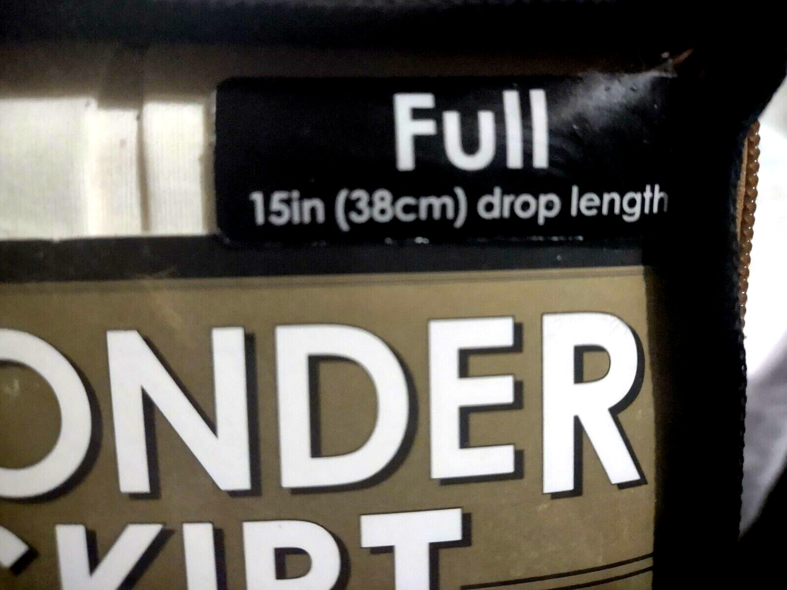 Wonder Wrap-Around Bed Skirt Full Size NIP 15in (38cm) Drop Levinsohn Textiles