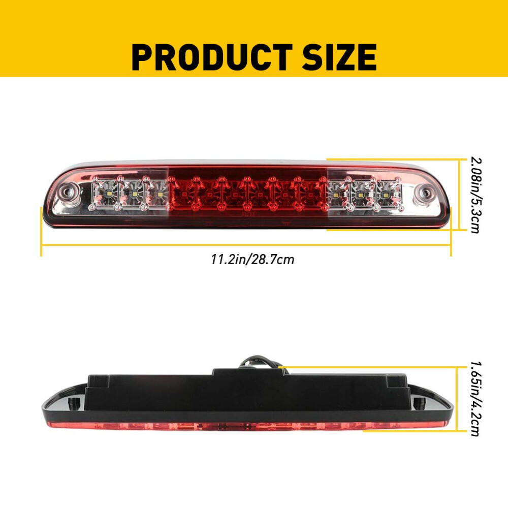 LED Third 3rd Brake Light Red For 99-16 Ford F250 F350 Super Duty Cargo USA