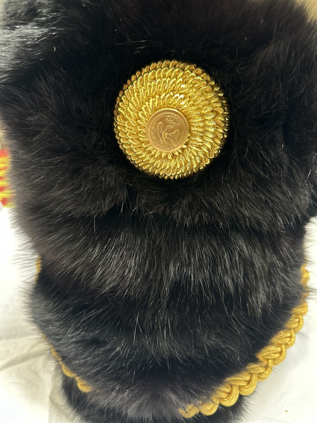 French Napoleonic Bearskin Hat for infantry of guard Officers