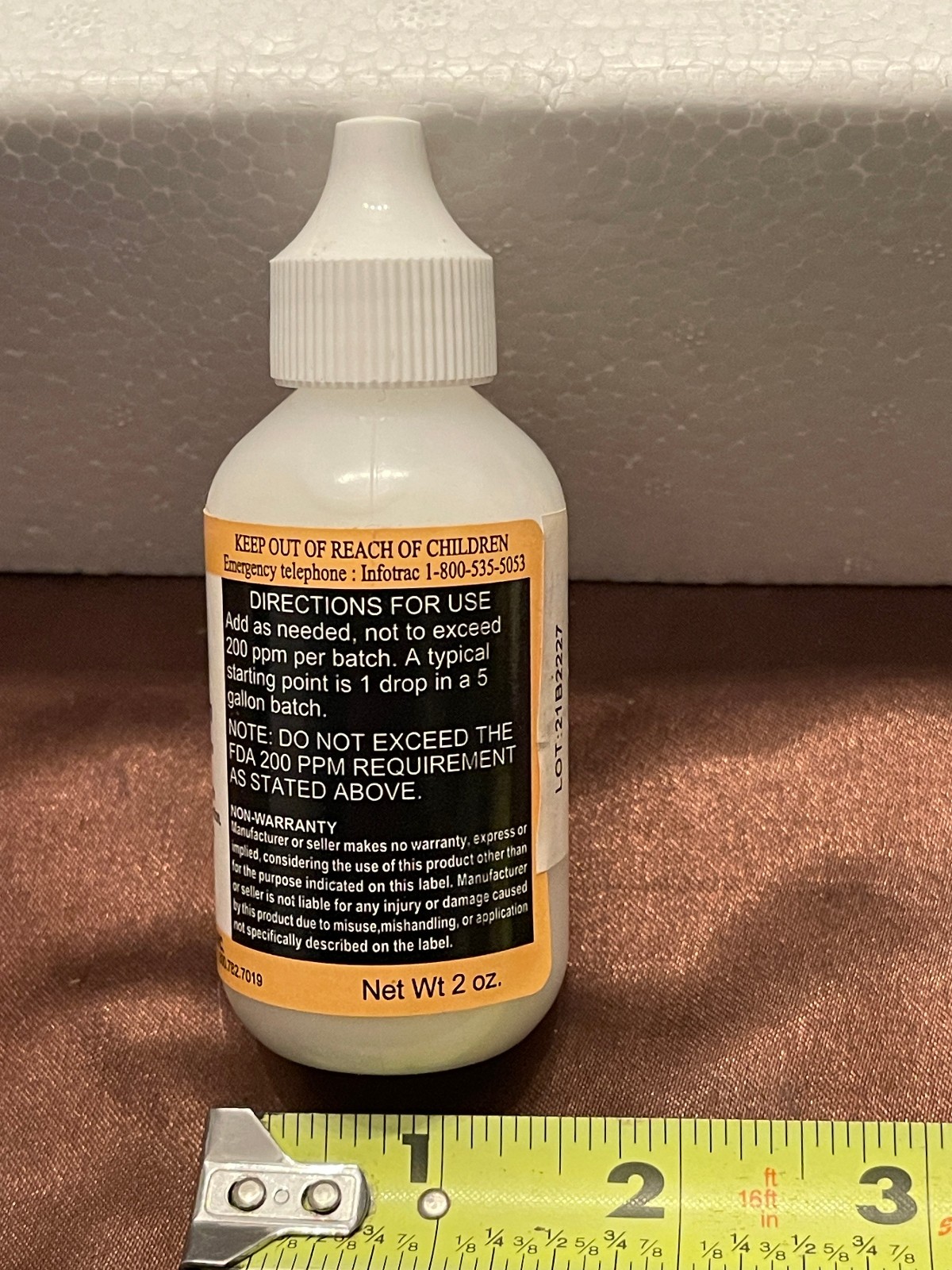 Five Star Concentrated Defoamer 105 Food Grade Silicone Antifoam 2oz