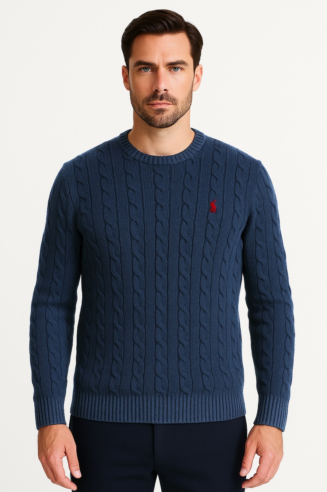 Polo Ralph Lauren Men's Cable-Knit Crew Cotton Sweater. Brand New Authentic