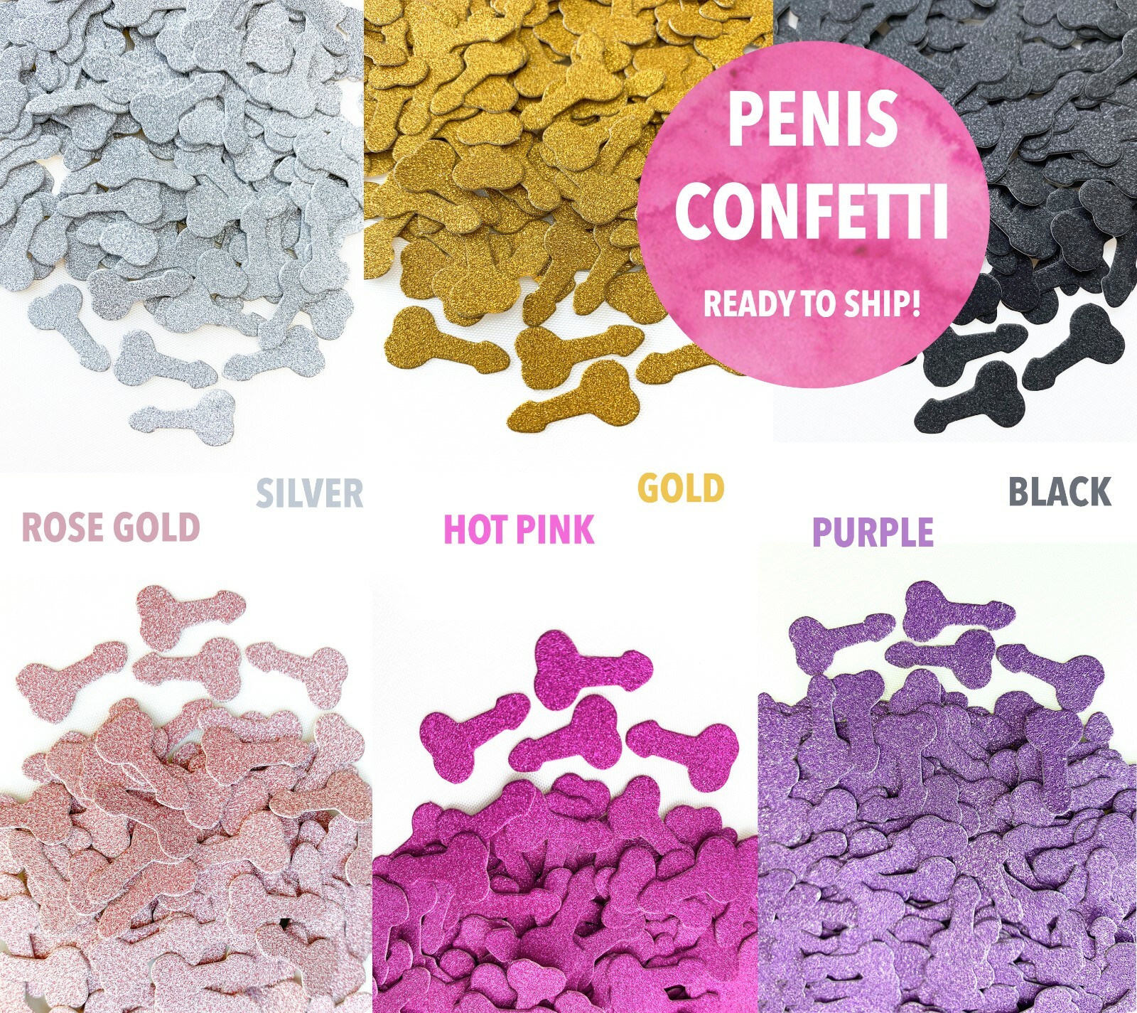 Bachelorette Penis Glitter Confetti Bach Party Supplies Party Table Decorations